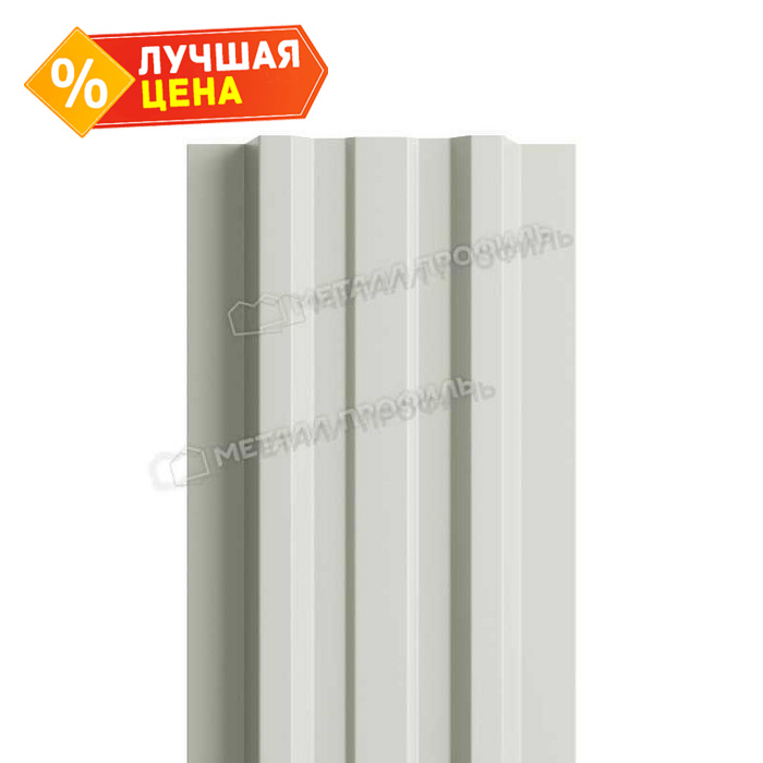 Штакетник Металл Профиль LАNE-T 0,45 Полиэстер RAL9003/9003 Белый двухсторонний