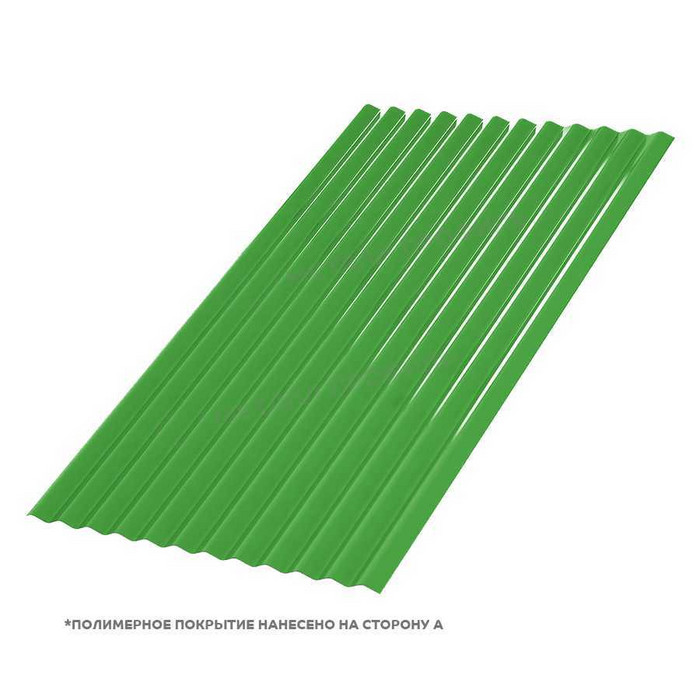 Профлист Металл Профиль МП-18 0,5 Полиэстер RAL 6018 Жёлто-зелёный | B