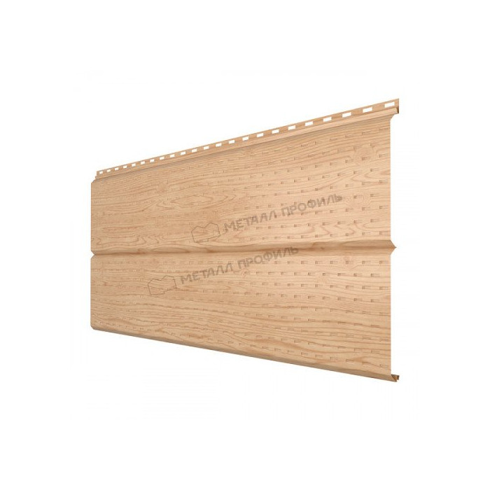 Софит МЕТАЛЛ ПРОФИЛЬ перфор. Lбрус-XL-14х335 (ECOSTEEL_T-01-Сосна-0.5)