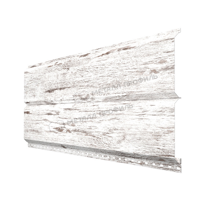 Софит МЕТАЛЛ ПРОФИЛЬ Lбрус-15х240 (ECOSTEEL-01-Белый Камень ПР-0.5)