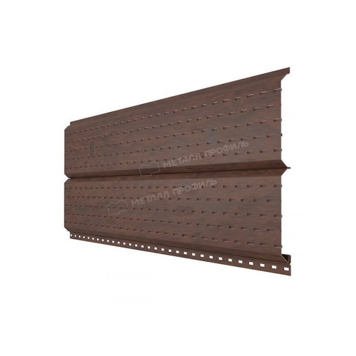 Софит МЕТАЛЛ ПРОФИЛЬ Lбрус-15х240 (ECOSTEEL_MA-01-Бразил. Вишня-0.5)