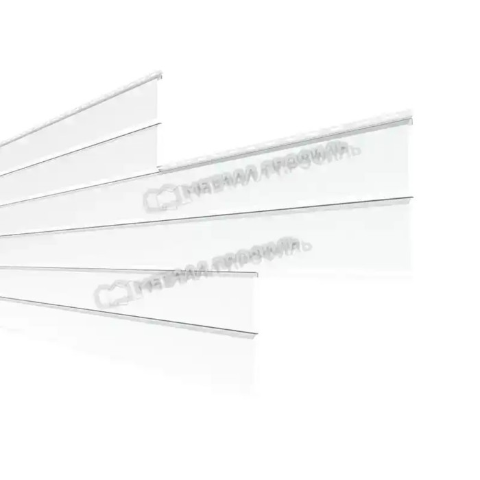 Металлический сайдинг Lбрус-XL Металл-Профиль ПЭ RAL 9003 Белый 14х335