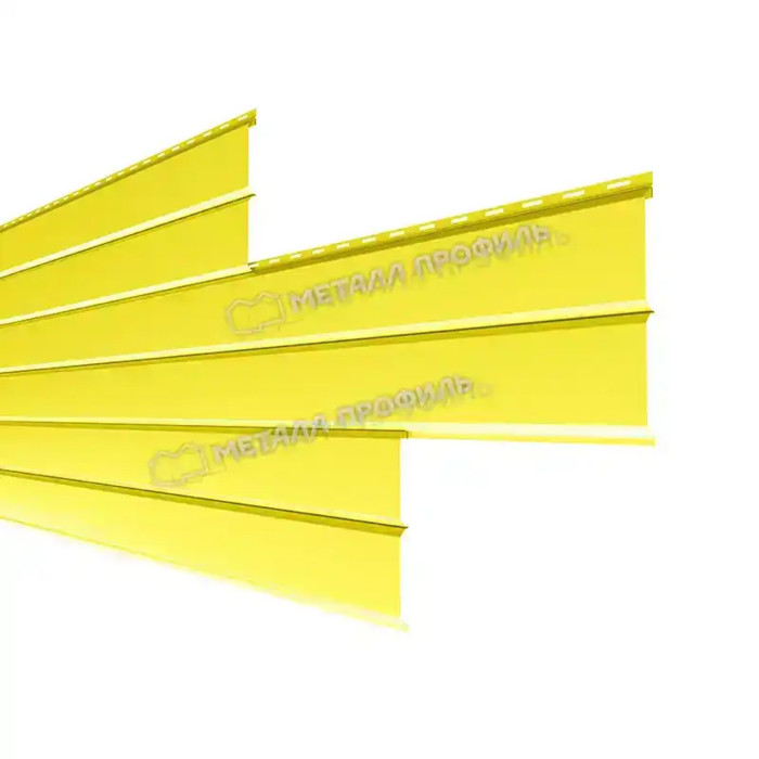 Металлический сайдинг Lбрус-XL Металл-Профиль NormanMP RAL 1018 Желтый цинк 14х335